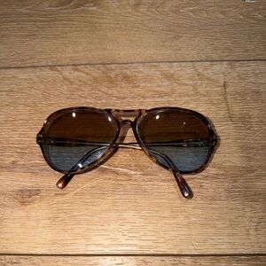 Vintage Tortoiseshell Sunglasses Women’s Blue Gradient Lens